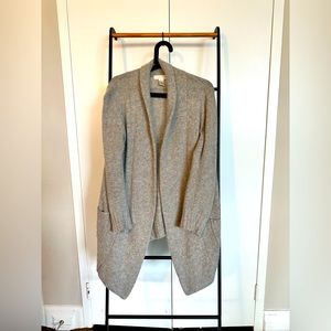 100% Cashmere Long Cardigan with Pockets